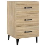 vidaXL Table de chevet chêne sonoma 40x40x66 cm bois d'ingénierie