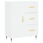 vidaXL Buffet haut Blanc 69 5x34x180 cm Bois d'ingénierie