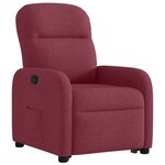vidaXL Fauteuil inclinable rouge bordeaux tissu