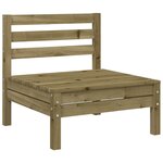 vidaXL Canapé de jardin 4 places bois de pin imprégné