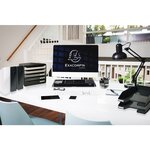 Corbeille-à-papier Ecobin Ecoblack 15L - Noir x 8 EXACOMPTA