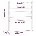 vidaXL Tête de lit 106x4x100 cm Bois massif de pin