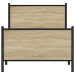 vidaXL Cadre de lit en métal sans matelas chêne sonoma 90x200 cm