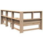vidaXL Lit bibliothèque sans matelas 90x190 cm bois de pin massif