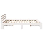 vidaXL Cadre de Lit en Bois Blanc Bois 160 x 200 cm Durable