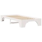 vidaXL Cadre de Lit Blanc 75x190 cm en Bois de Pin