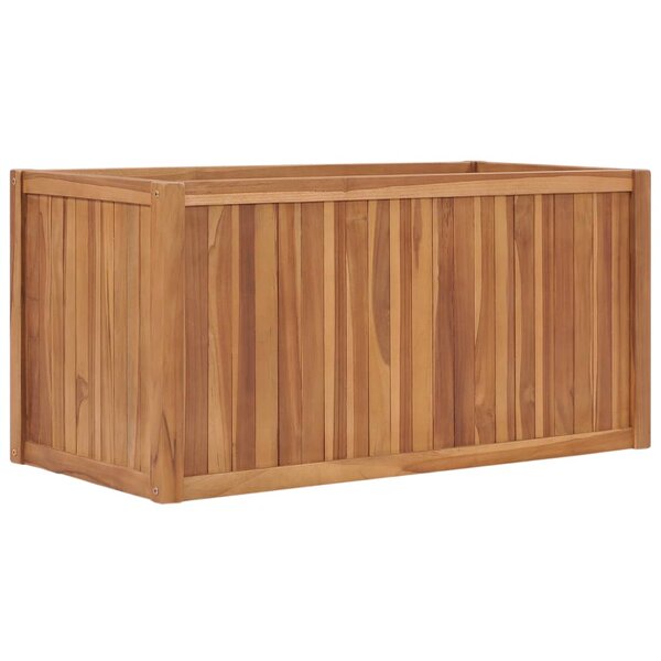 vidaXL Lit surélevé 100x50x50 cm Bois de teck solide