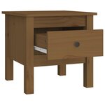 vidaXL Tables d'appoint 2Pièces Marron miel 40x40x39cm Bois massif de pin