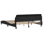 vidaXL Cadre de lit Dover noir 183x213 cm similicuir