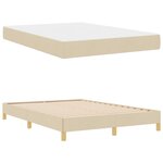 vidaXL Lit à ressorts avec matelas Crème 140 x 190 cm tissu