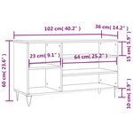 vidaXL Armoire à chaussures Chêne sonoma 102x36x60cm Bois d'ingénierie