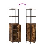 Ensemble de mobilier de salle de bain 3 pièces en chêne fumé en bois d'ingénierie