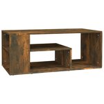 vidaXL Table basse Chêne fumé 100x50x40 cm Bois d'ingénierie