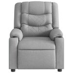 vidaXL Fauteuil inclinable électrique Gris clair Tissu