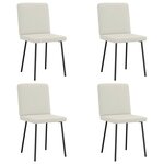 vidaXL Chaises à manger lot de 4 Crème Velours