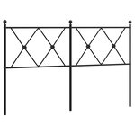 vidaXL Tête de lit de remplacement métal noir 137 cm