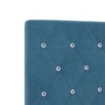 Cadre de lit vidaXL Bleu foncé 200x200 cm Velours