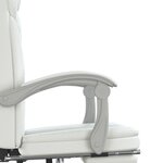 vidaXL Fauteuil inclinable de bureau Blanc Similicuir