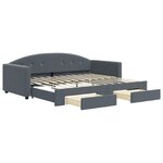vidaXL Lit de jour avec gigogne et tiroirs sans matelas 90x200 cm