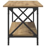 vidaXL Table basse chêne artisanal 80 x 45 x 45.5 cm Bois d'ingénierie