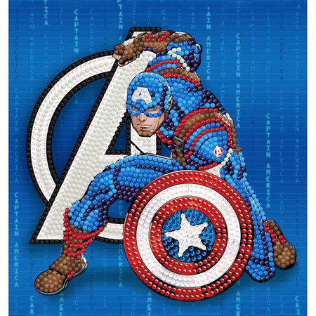 MARVEL Captain America carte à diamanter 18x18cm Crystal Art