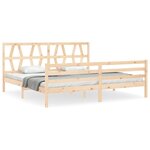 vidaXL Cadre de lit sans matelas 200x200 cm bois massif