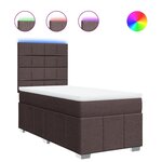 vidaXL Sommier à lattes de lit avec matelas Marron foncé 80x200 cm