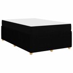 vidaXL Cadre de lit avec matelas avec matelas Noir 120 x 190 cm tissu