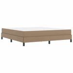 vidaXL Cadre de lit avec matelas Cappuccino 180 x 200 cm tissu