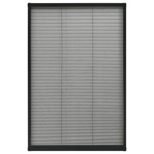 vidaXL Moustiquaire plissée pour fenêtre Aluminium Anthracite 80x160cm