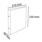 Classeur Rembordé Prolypropylène 2 Anneaux 30mm - A5 - Noir - X 20 - Exacompta