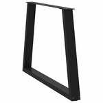 vidaXL Pieds de table à manger en forme de V  2 pièces  noir  100 x (72-73 3) cm  acier