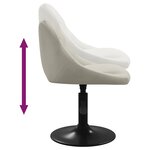 vidaXL Chaises pivotantes à manger lot de 2 Crème Velours