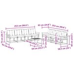 vidaXL Ensemble de canapés d'extérieur 9 Pièces Blanc et gris clair