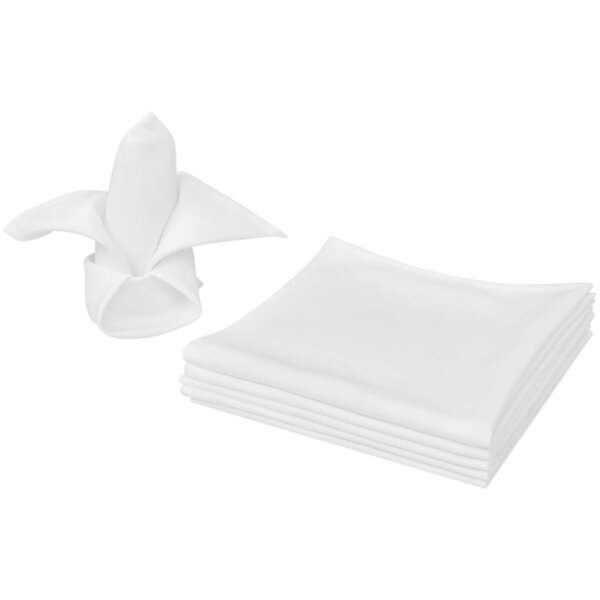 vidaXL Serviettes de table 100 Pièces Blanc 50x50 cm
