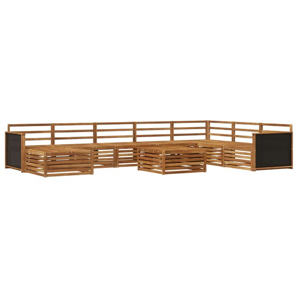 vidaXL Ensemble de canapés d'extérieur 9 pc Naturel