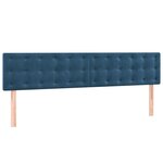 vidaXL Sommier à lattes de lit et matelas Bleu foncé 180x200cm Velours