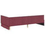 vidaXL Cadre de lit d'angle Rouge bordeaux 90 x 190 cm