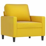 vidaXL Fauteuil avec repose-pied jaune 60 cm velours
