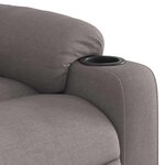 vidaXL Fauteuil inclinable Taupe Tissu