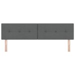 vidaXL Tête de Lit LED avec des lumières à LED Gris foncé 180 cm tissu