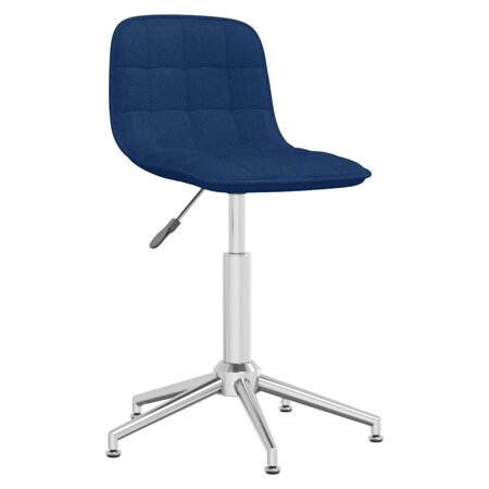 vidaXL Chaise pivotante de salle à manger Bleu Tissu