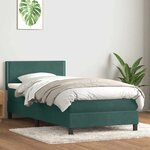 vidaXL Sommier à lattes de lit et matelas vert foncé 90x220 cm velours