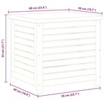 vidaXL Boîte de rangement de jardin 60x50x55 cm bois d'eucalyptus