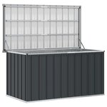 vidaXL Boîte de rangement de jardin Anthracite 129x67x65 cm