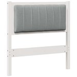 vidaXL Tête de lit capitonnée avec tête de lit Blanc 80 cm Pin massif