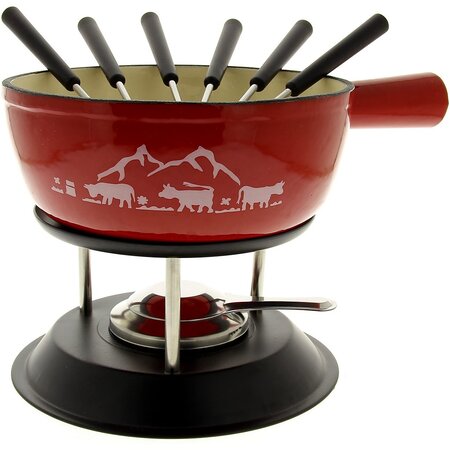 Table & Cook Raclette - Fondue Fondue Savoyarde fonte rouge 6 personnes