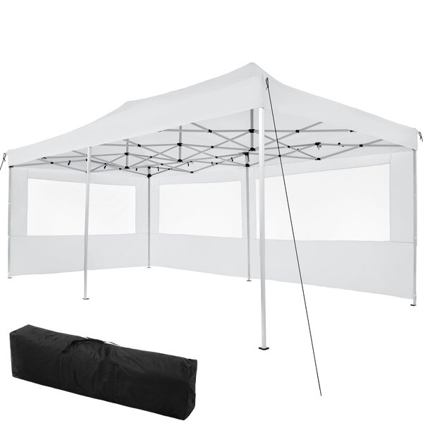 Tectake Tonnelle 6 x 3 m avec 2 rideaux - blanc