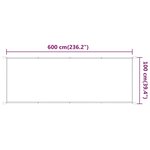 vidaXL Auvent vertical Vert clair 100x600 cm Tissu oxford