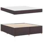 vidaXL Cadre de lit avec matelas Marron foncé 180 x 200 cm tissu